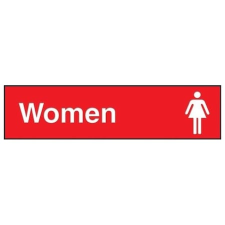 Accuform Women (Restroom), Engraved Plastic, 3 in x 12 in PSG608RD